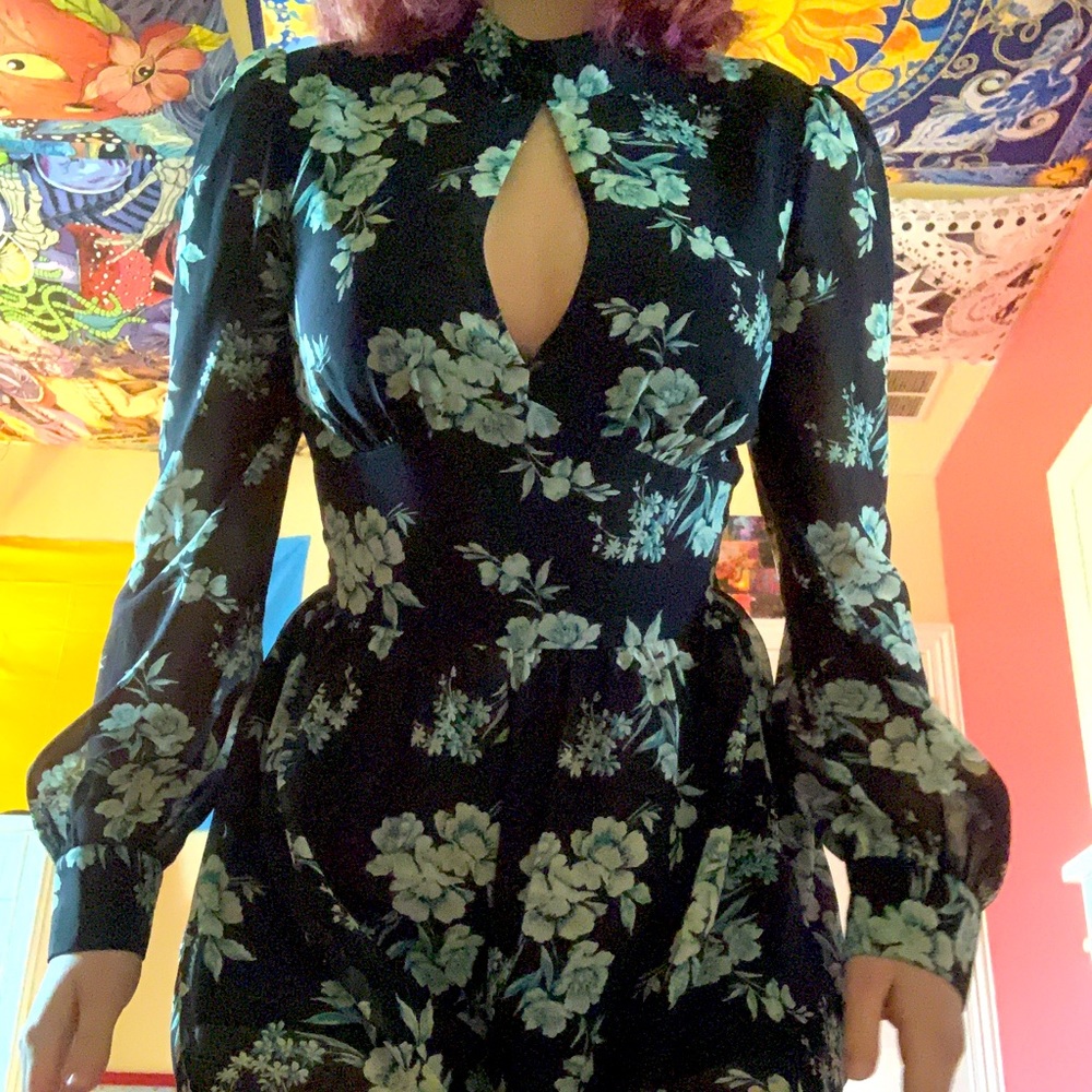 topshop romper flower dress